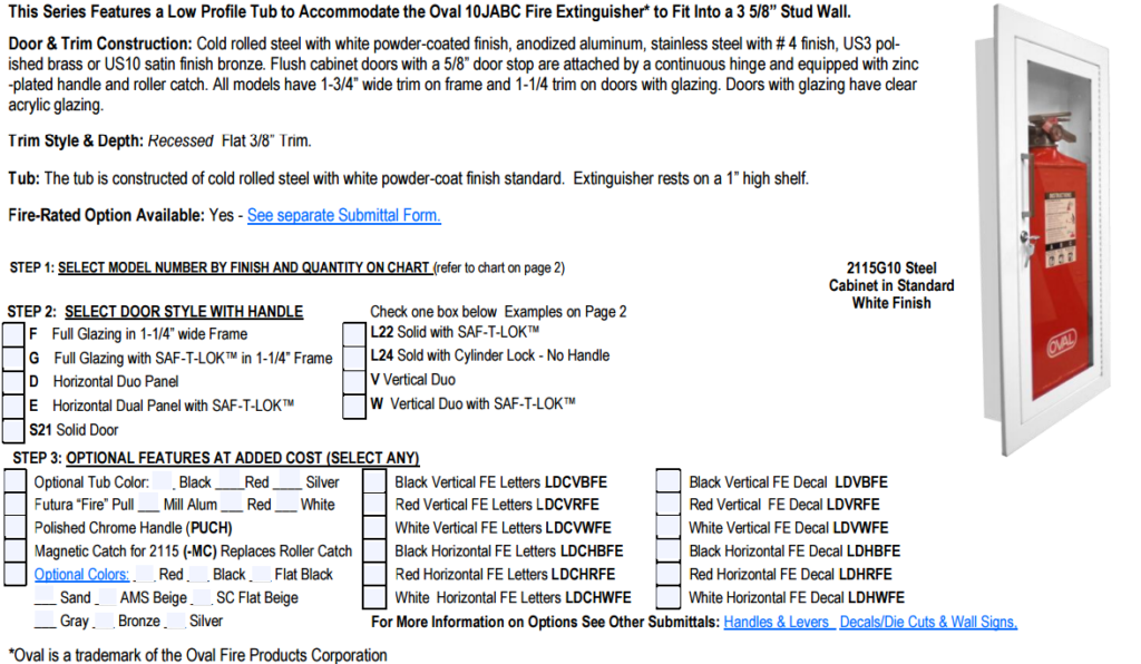 oval fire extinguisher cabinet spec sheet1